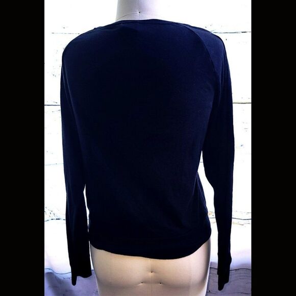 PINK Victoria Secrets black long sleeves with sequins shirt top - Picture 3 of 3